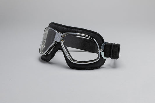 Cruiser Padded Leather Motorcycle Goggles