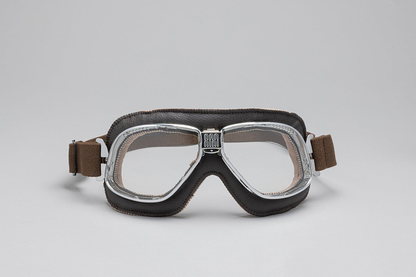 Cruiser Padded Leather Motorcycle Goggles