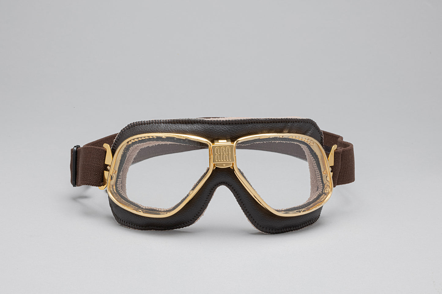 Cruiser Padded Leather Motorcycle Goggles