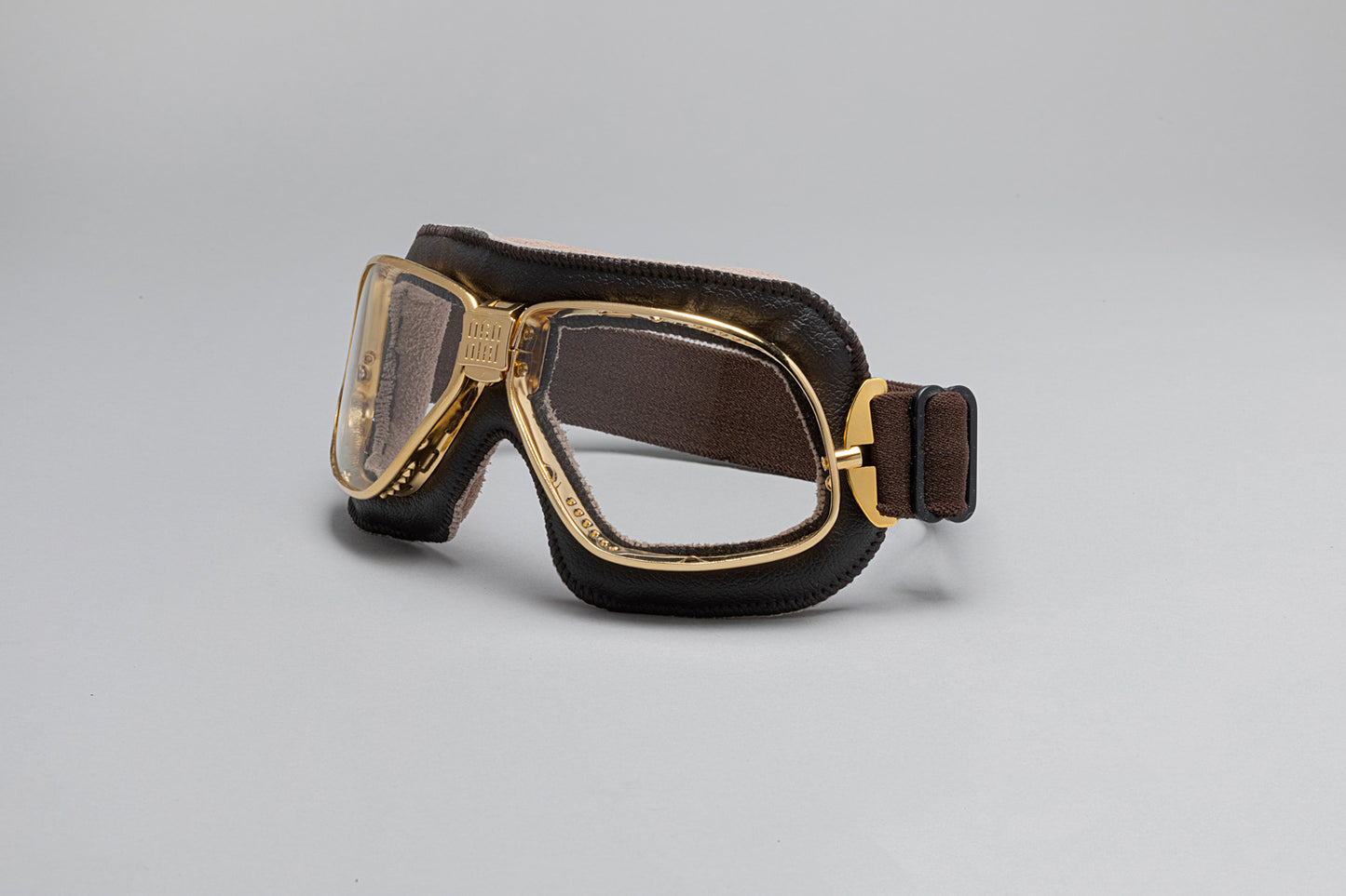 Cruiser Padded Leather Motorcycle Goggles