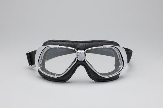 Rider Padded Leather Motorcycle Goggles