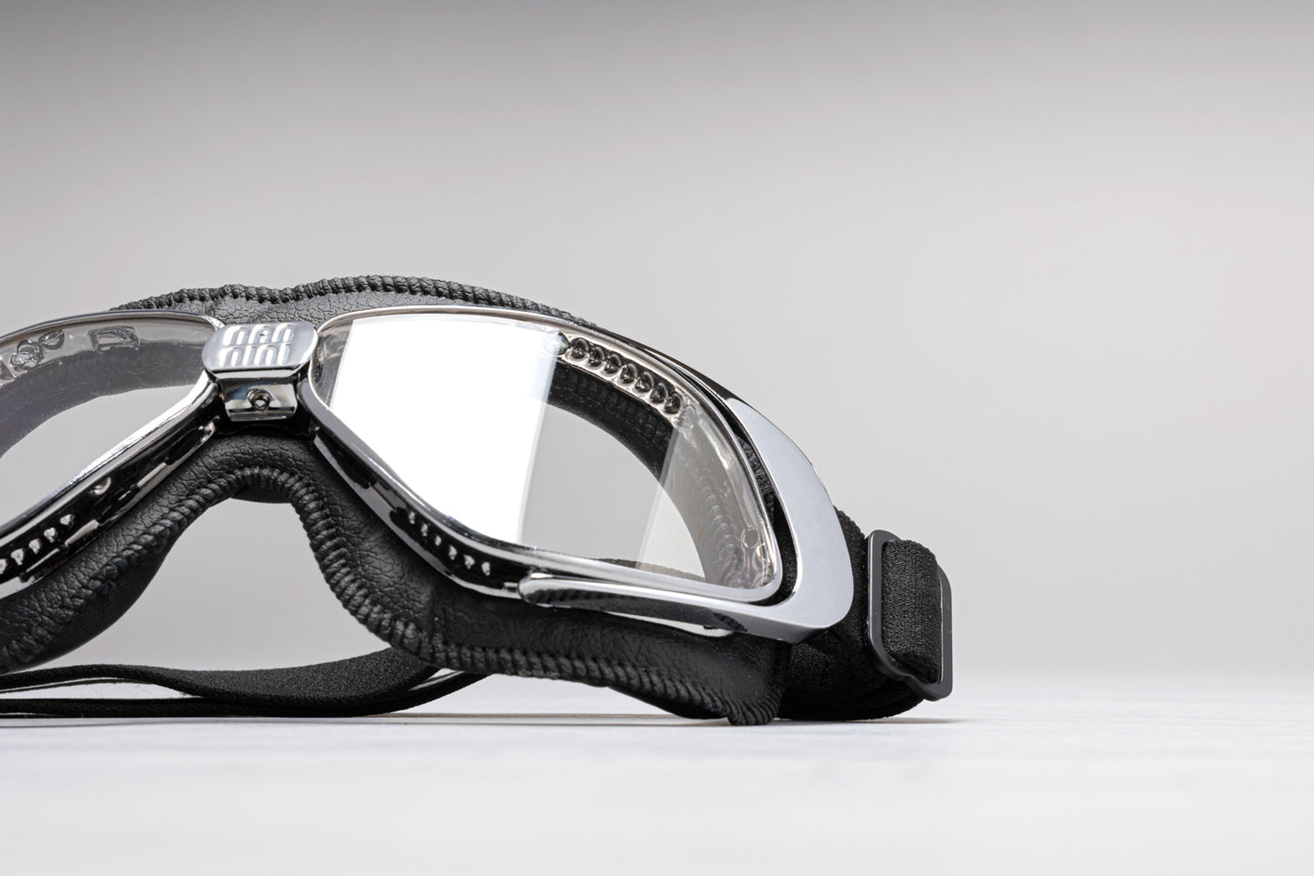 Rider Padded Leather Motorcycle Goggles