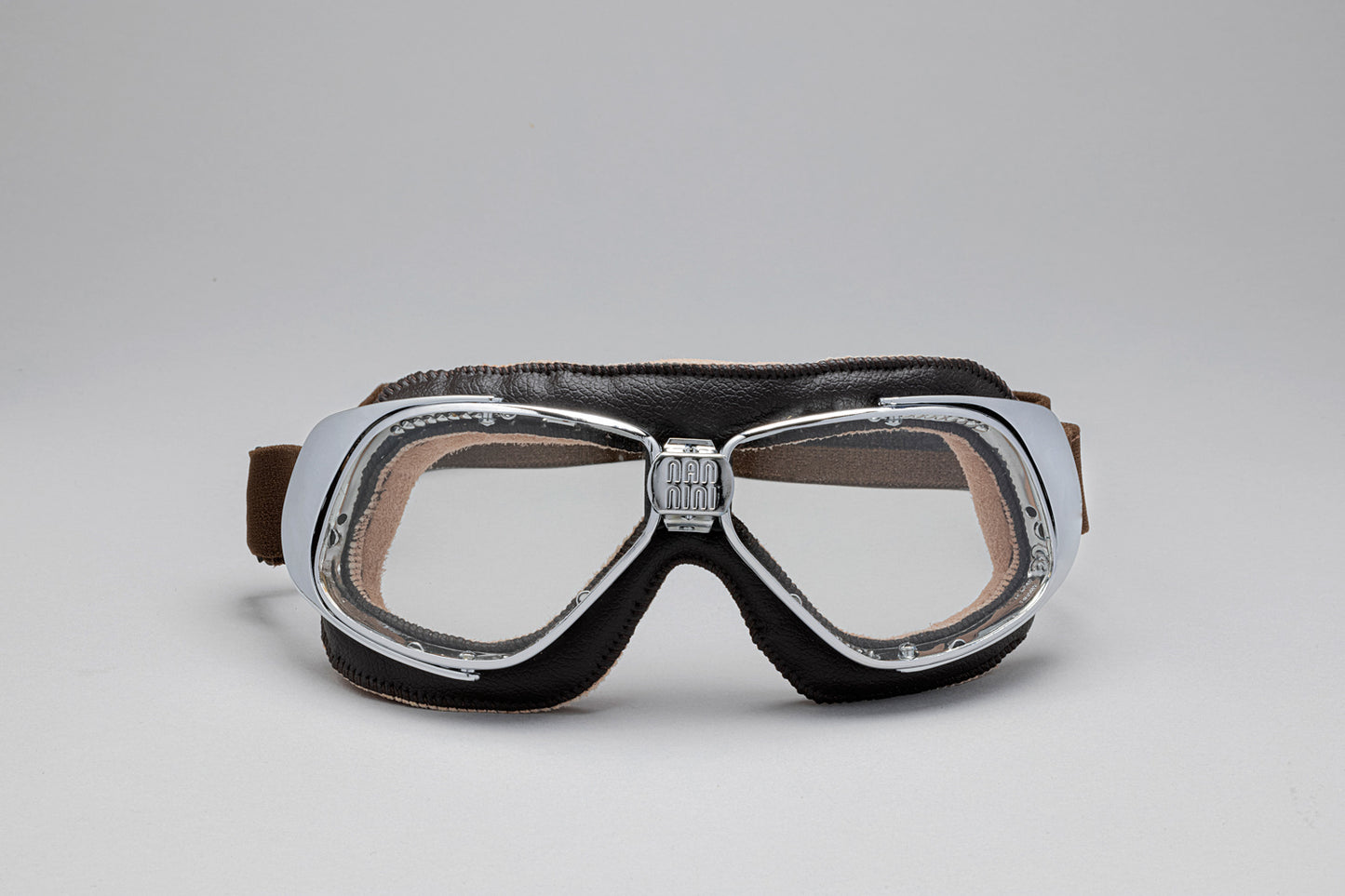 Rider Padded Leather Motorcycle Goggles