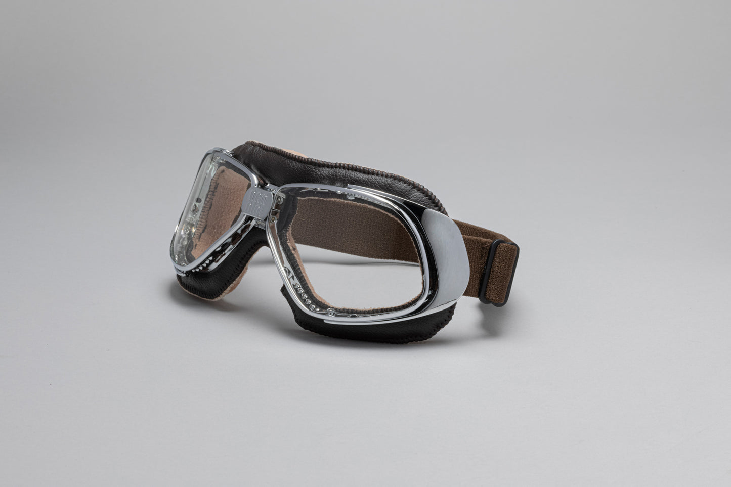 Rider Padded Leather Motorcycle Goggles