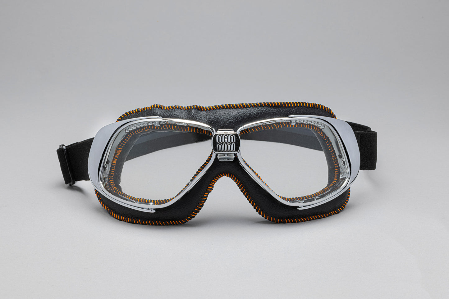 Rider Padded Leather Motorcycle Goggles