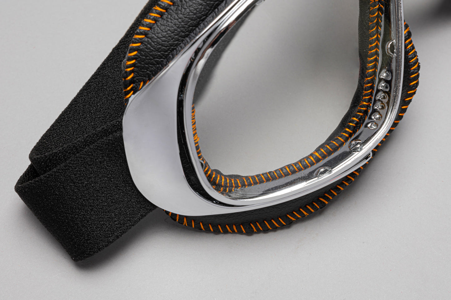 Rider Padded Leather Motorcycle Goggles