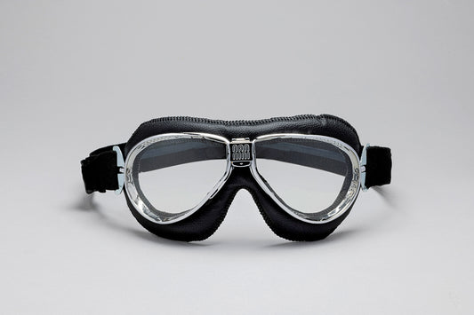 TT Padded Leather Motorcycle Goggles