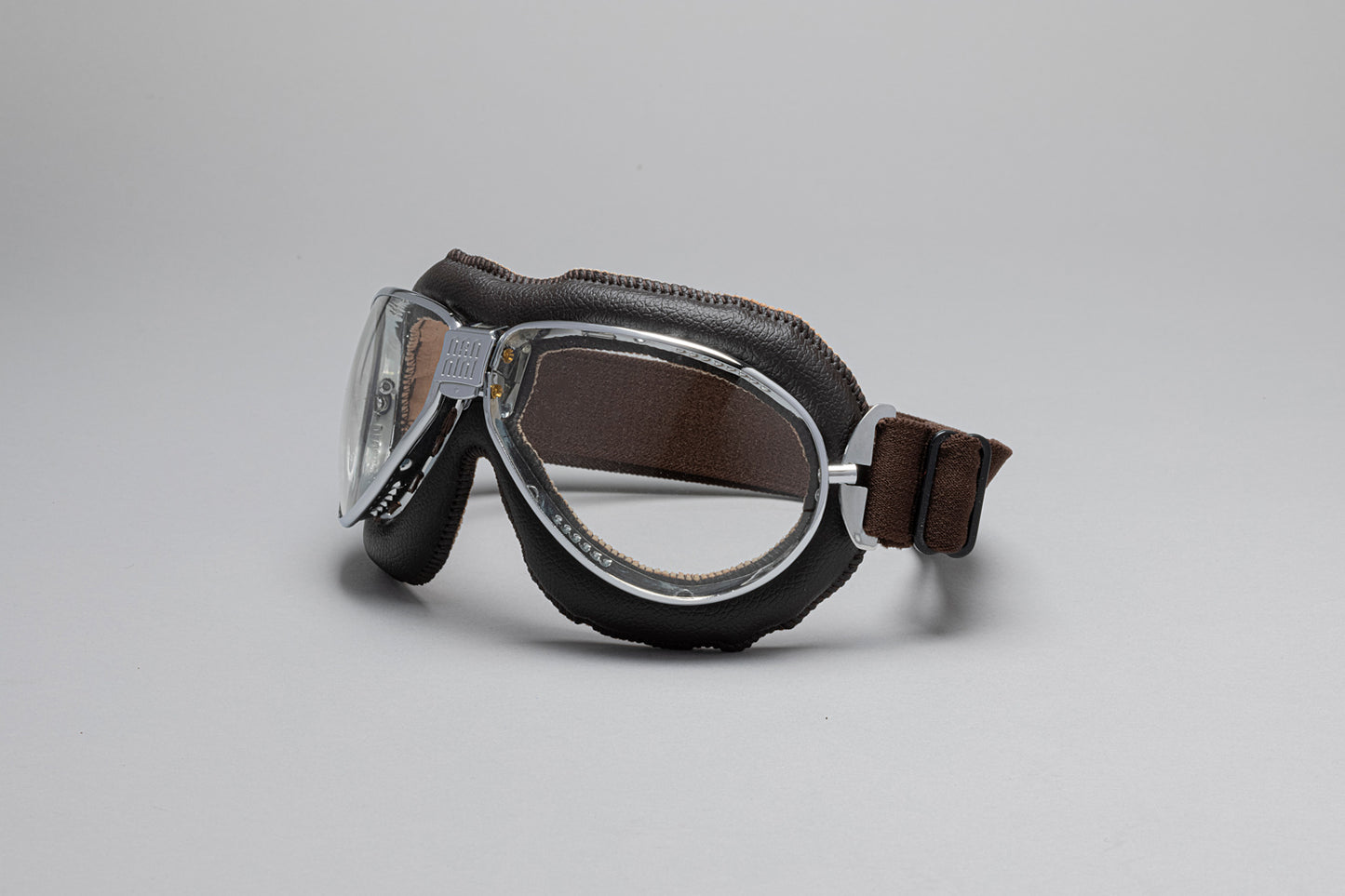 TT Padded Leather Motorcycle Goggles