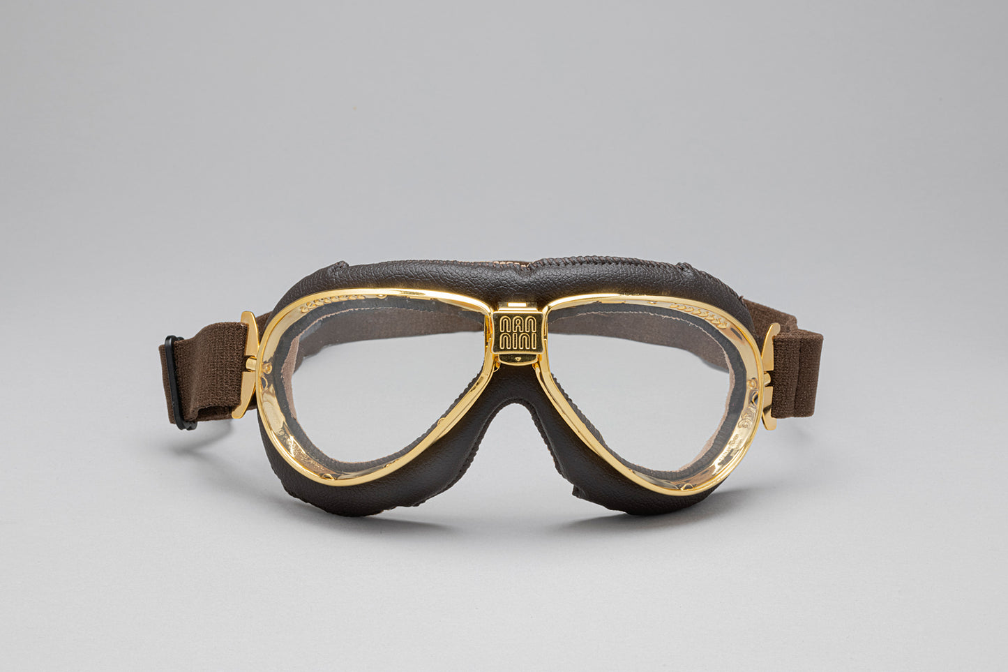 TT Padded Leather Motorcycle Goggles