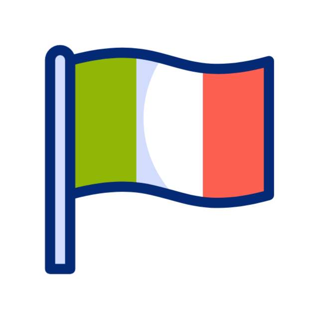 Bouncing animated Italian flag icon